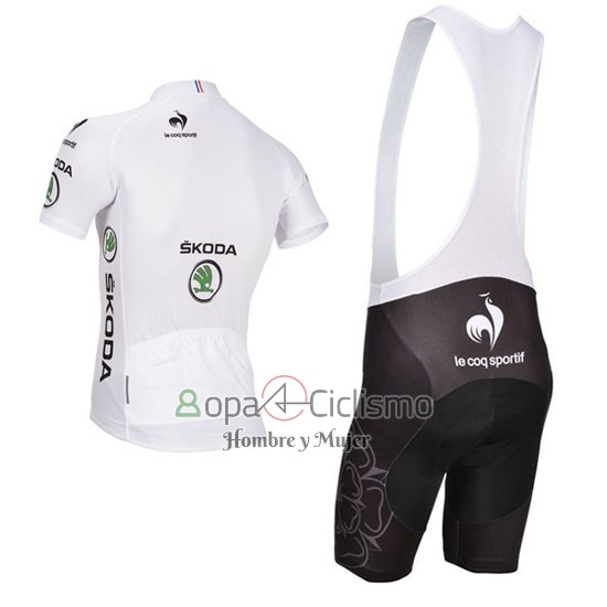 Tour DE Francia Ropa Ciclismo Culotte Corto 2014 Hombre Mangas Cortas Blanco
